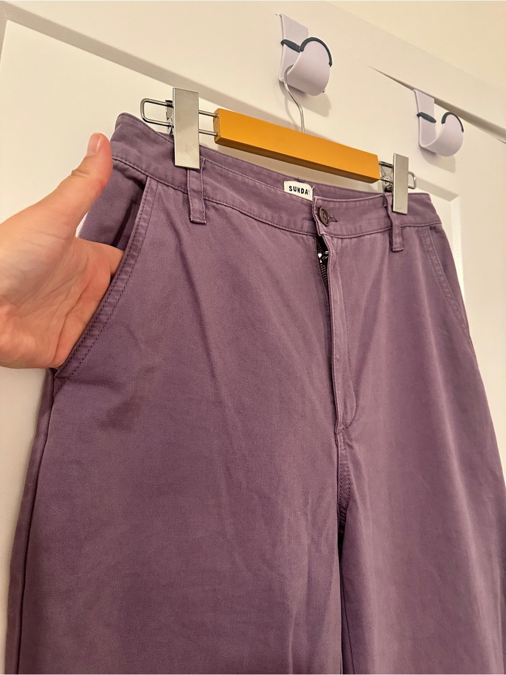Sunday Best Aritzia Purple Jaden Chinos Pant Size 4 Women’s - Picture 4 of 10